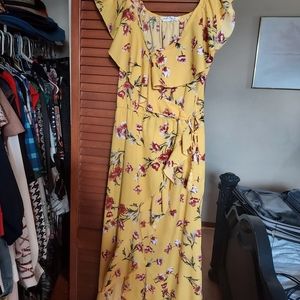 Flowy off the shoulder flower dress